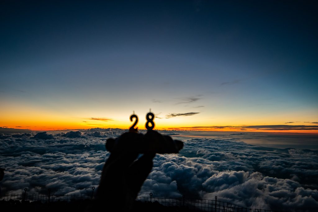 Celebrating my 28th birthday on the top of mount Fuji in Japan while photographing the amazing sunrise